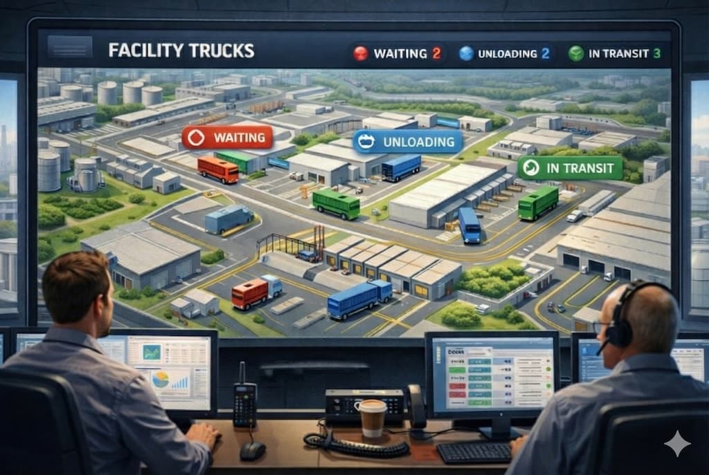Operator dashboard showing real-time fleet overview